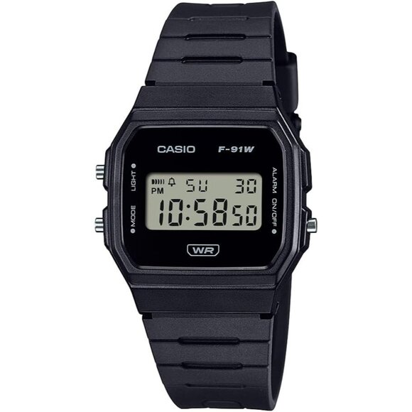 Casio Men's Black F-91WB Series Environmentally Friendly Resin Digital Watch - Picture 1 of 1